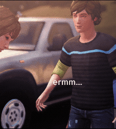 A Man In A Striped Shirt Says Ermm In Front Of A White Car GIF