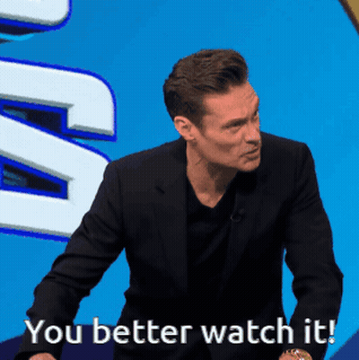 A Man In A Suit And Black Shirt Says " You Better Watch It " GIF