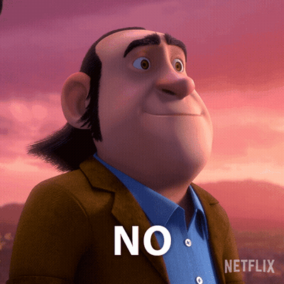 A Man In A Suit And Blue Shirt Says No GIF