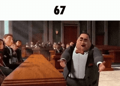 A Man In A Suit And Bow Tie Is Dancing In Front Of A Crowd Of People . GIF