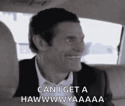 A Man In A Suit And Bow Tie Is Smiling And Saying Can I Get A Hawwwwyaaaa GIF