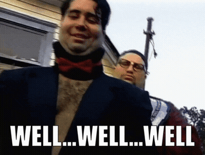 A Man In A Suit And Bow Tie With The Words Well Well Well GIF