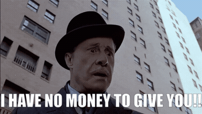A Man In A Suit And Hat Says I Have No Money To Give You GIF