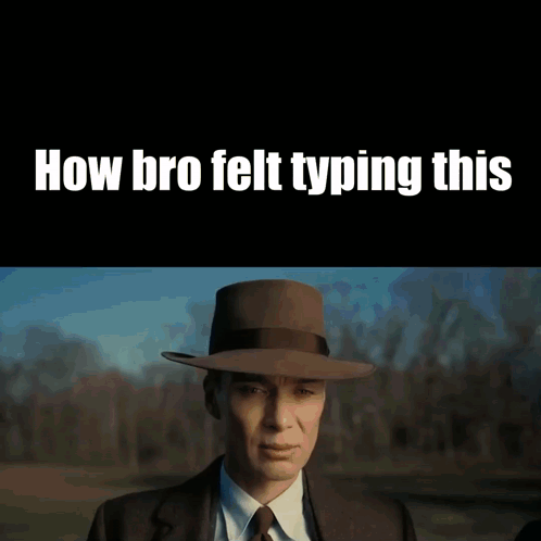 Man In Suit And Hat With How Bro Felt Typing This GIF