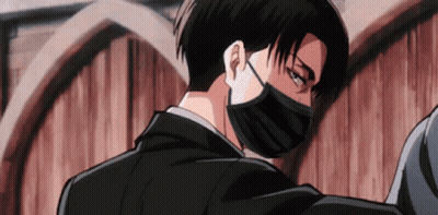 A Man In A Suit And Mask Is Standing Next To A Wooden Wall . GIF