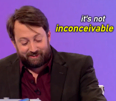 A Man In A Suit And Red Shirt Says It 'S Not Conceivable GIF