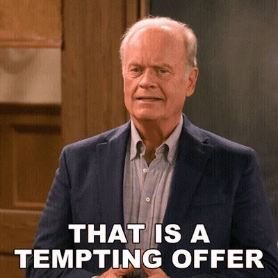 A Man In A Suit And Shirt Says That Is A Tempting Offer GIF