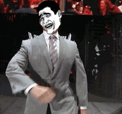 A Man In A Suit And Tie Has A Funny Face Drawn On His Face GIF