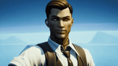 A Man In A Suit And Tie Has A Tattoo On His Face GIF
