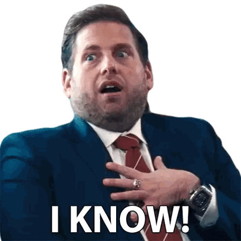 A Man In A Suit And Tie Has His Hand On His Chest And The Words I Know Below Him Sticker