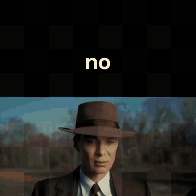 A Man In A Suit And Tie Holds His Hand To His Forehead In Front Of A Black Background With The Word No On It GIF