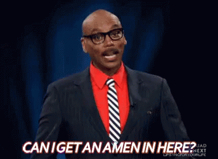 A Man In A Suit And Tie Is Asking Can I Get A Name In Here ? GIF