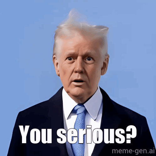A Man In A Suit And Tie Is Asking If He Is Serious GIF