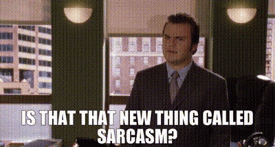 A Man In A Suit And Tie Is Asking Is That That New Thing Called Sarcasm GIF