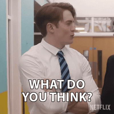 A Man In A Suit And Tie Is Asking What Do You Think ? GIF