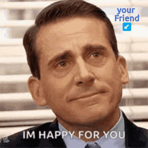 A Man In A Suit And Tie Is Crying And Says Im Happy For You GIF