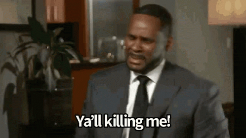 A Man In A Suit And Tie Is Crying And Says `` Ya 'Ll Killing Me '' . GIF