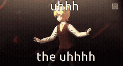 A Man In A Suit And Tie Is Dancing In Front Of A Dark Background . GIF