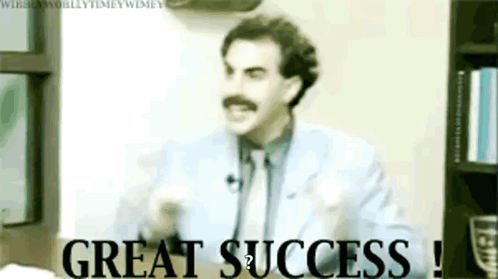 A Man In A Suit And Tie Is Giving A Great Success Speech GIF