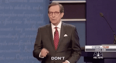 A Man In A Suit And Tie Is Giving A Speech And Says " Do N't " GIF