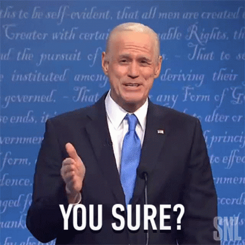 Man In Suit Giving Speech Saying You Sure GIF