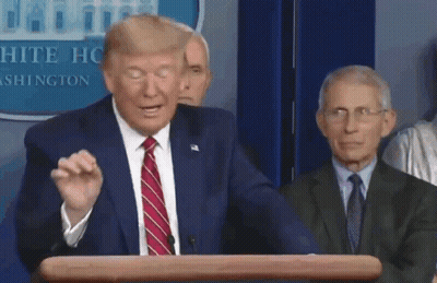 A Man In A Suit And Tie Is Giving A Speech At A Podium In Front Of A White House Sign . GIF