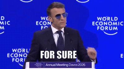 A Man In A Suit And Tie Is Giving A Speech At The World Economic Forum Annual Meeting GIF