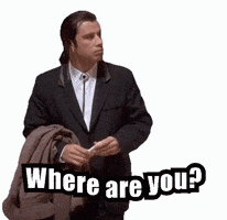 A Man In A Suit And Tie Is Holding A Jacket And Asking Where Are You . GIF