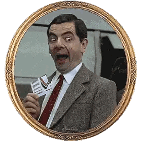 A Man In A Suit And Tie Is Holding A Piece Of Paper Sticker
