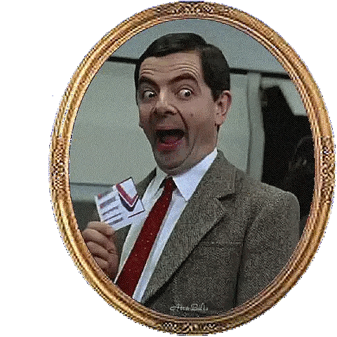 A Man In A Suit And Tie Is Holding A Ticket In A Picture Frame Sticker