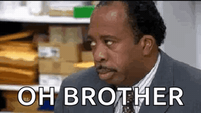 A Man In A Suit And Tie Is Making A Funny Face And Saying Oh Brother . GIF