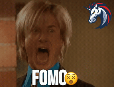 A Man In A Suit And Tie Is Making A Funny Face With The Word Fomo Next To Him GIF