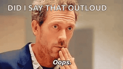 A Man In A Suit And Tie Is Saying `` Did I Say That Outloud Oops . '' GIF