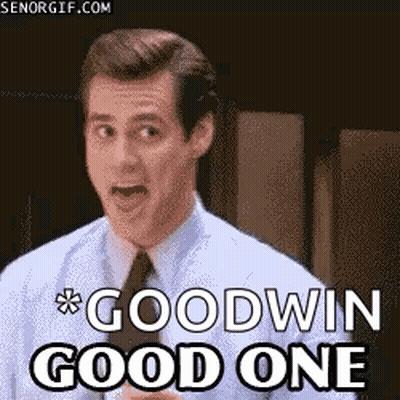 A Man In A Suit And Tie Is Saying Goodwin Good One GIF