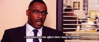 A Man In A Suit And Tie Is Saying I Am Aware Of The Effect That I Have On Women GIF