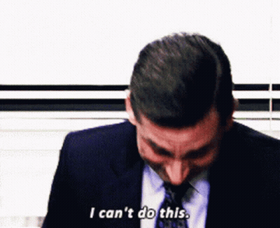 A Man In A Suit And Tie Is Saying " I Can 'T Do This " GIF