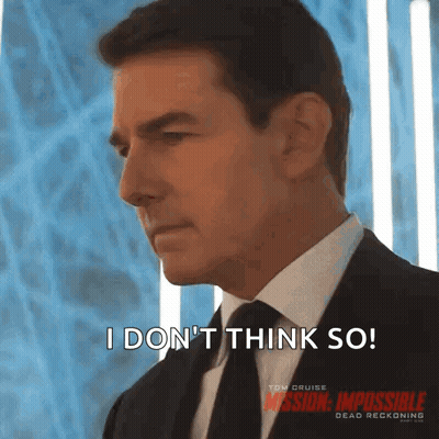 A Man In A Suit And Tie Is Saying I Do N't Think So GIF