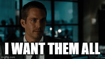 Man In Suit Saying I Want Them All GIF