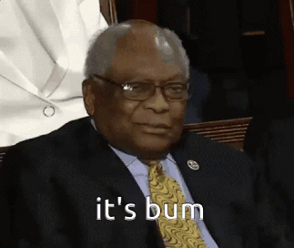 A Man In A Suit And Tie Is Saying It 'S Bum . GIF
