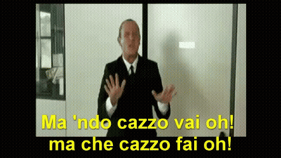 A Man In A Suit And Tie Is Saying Ma 'Ndo Cazzo Vai Oh Ma Che Cazzo Fai Oh GIF