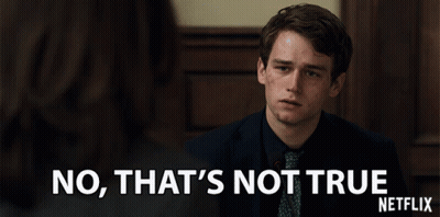 A Man In A Suit And Tie Is Saying No That 'S Not True Netflix GIF