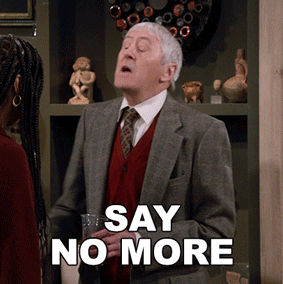 A Man In A Suit And Tie Is Saying " Say No More " GIF