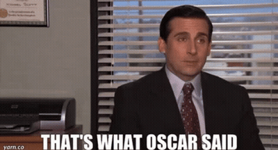 A Man In A Suit And Tie Is Saying That 'S What Oscar Said . GIF