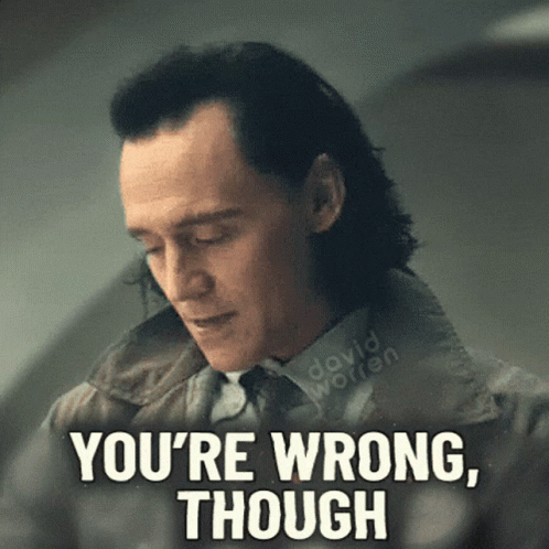 A Man In A Suit And Tie Is Saying You 'Re Wrong Though . GIF