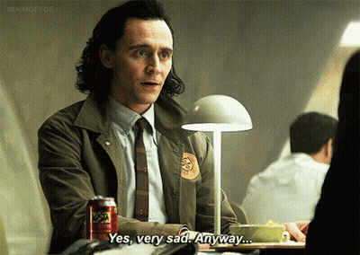 A Man In A Suit And Tie Is Sitting At A Table With A Can Of Soda And Says Yes Very Sad Anyway .. GIF