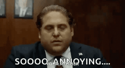 A Man In A Suit And Tie Is Sitting In A Chair With His Eyes Closed And Says `` Soooo Annoying ... '' . GIF