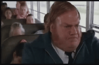 A Man In A Suit And Tie Is Sitting On A Bus . GIF