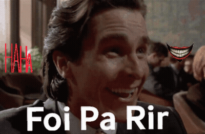 A Man In A Suit And Tie Is Smiling With The Words Foi Pa Rir Behind Him GIF