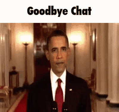 A Man In A Suit And Tie Is Standing In A Hallway And Says Goodbye Chat GIF