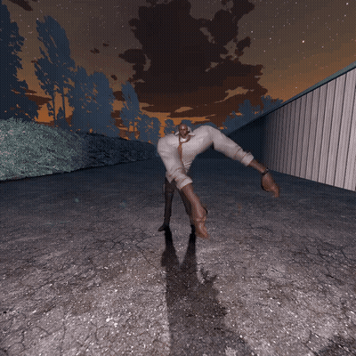 A Man In A Suit And Tie Is Standing In A Parking Lot GIF